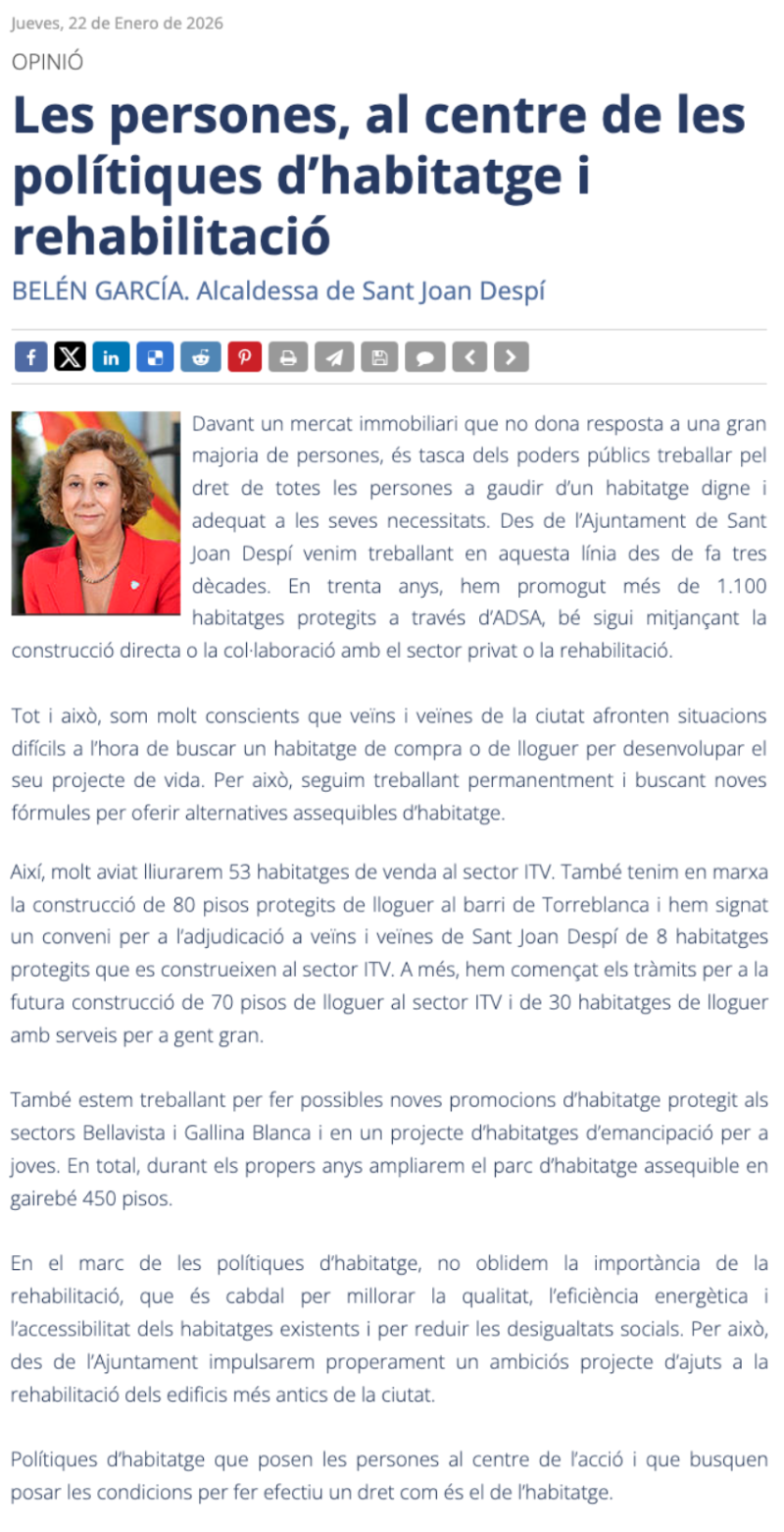Article alcaldessa El Far 2026