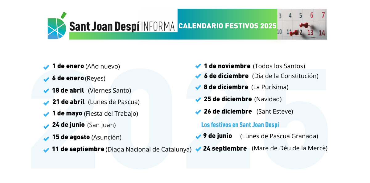 Calendario festivos 2025