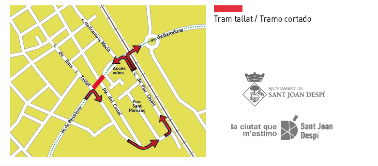 Obres de millora a l'avinguda de Barcelona