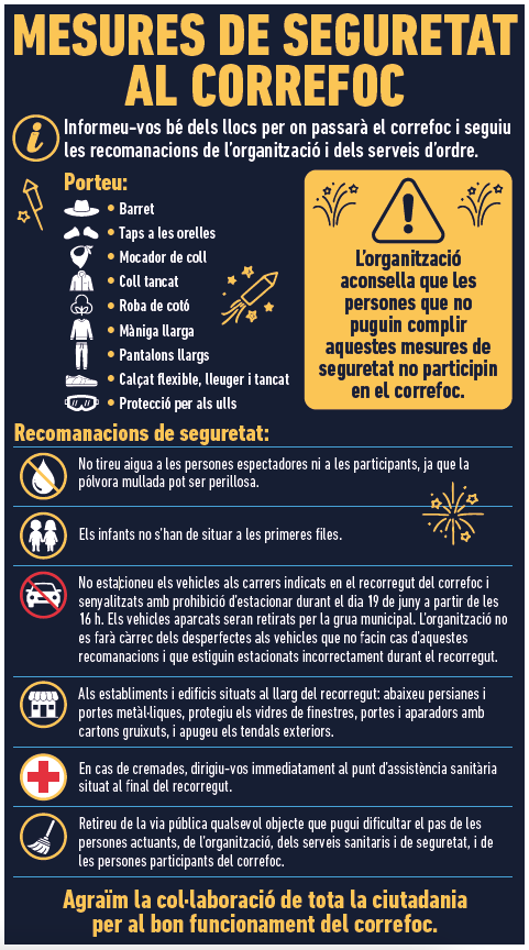 Recomanacions de seguretat per al Correfoc