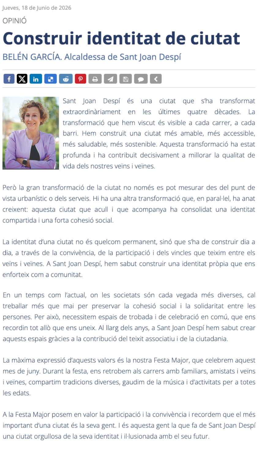 Article alcaldessa El Far 2026