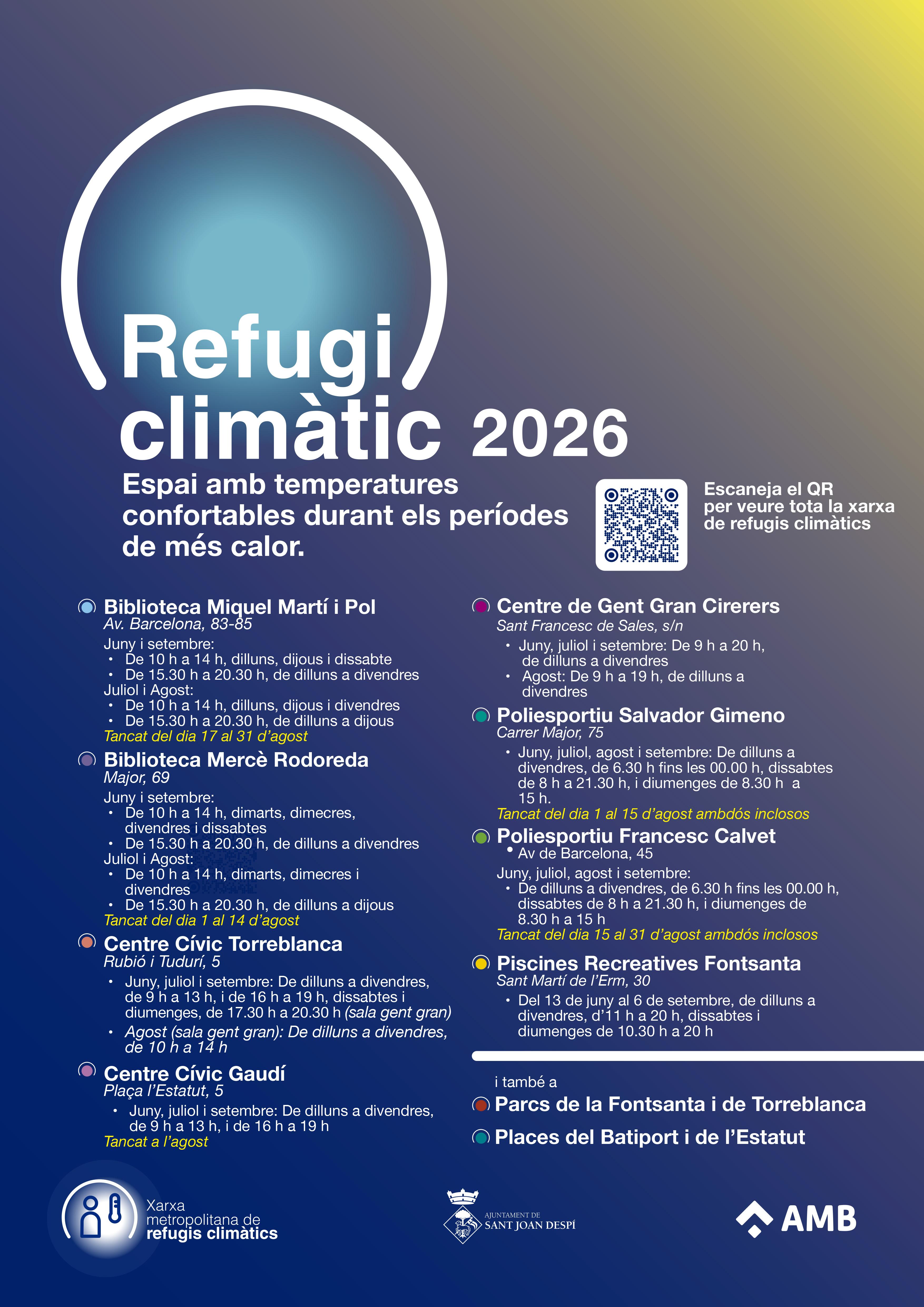 Xarxa de refugis climàtics 2026