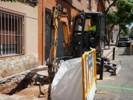 Treballs de reurbanització a l'avinguda de les Flors