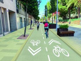 Imatge virtual del projecte del nou carril bici.