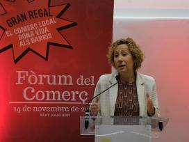 L'alcaldessa de Sant Joan Despí, Belén García, durant el Fòrum del Comerç 2024