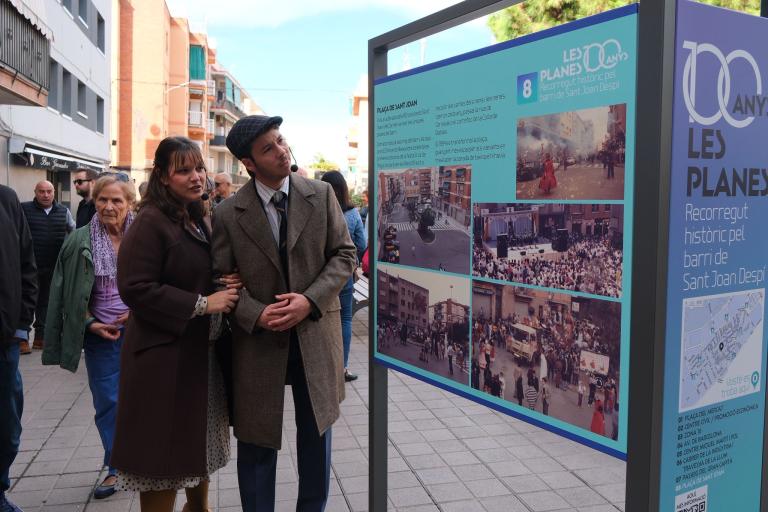 Imatge de l'inici de la commemoració del centenari del barri de les Planes
