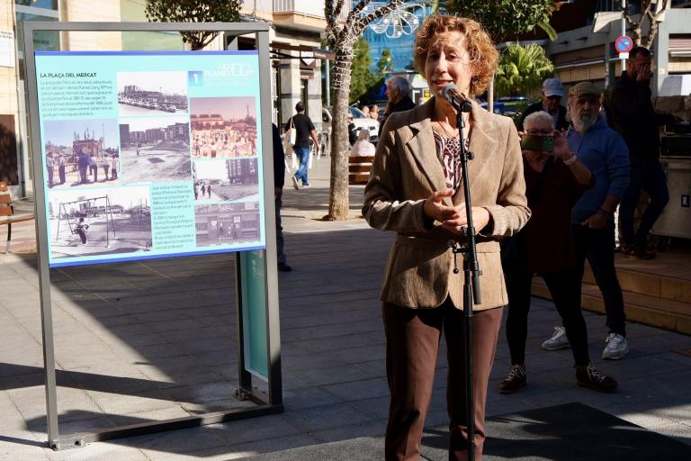 L'alcaldessa de Sant Joan Despí, Belén García, durant l'inici de la commemoració del centenari del barri de les Planes
