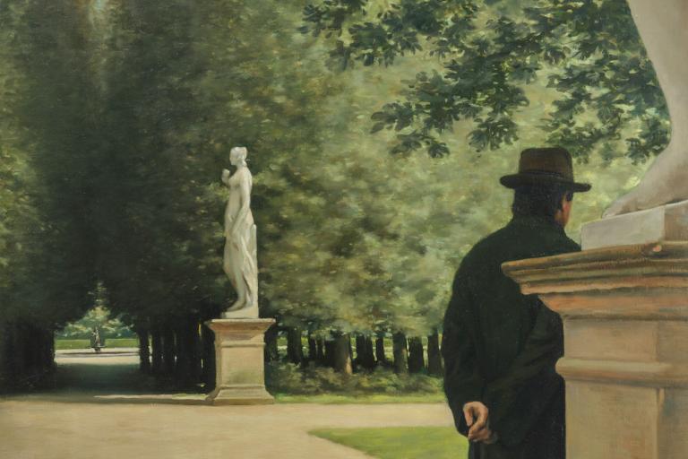 Imatge d'un dels quadres de l'exposició retrospectiva del pintor Xavier Serra de Rivera