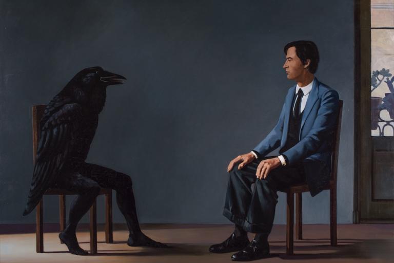 Imatge d'un dels quadres de l'exposició retrospectiva del pintor Xavier Serra de Rivera