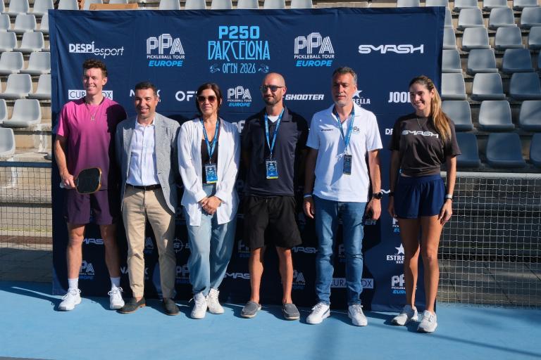 Imatge de la presentació del torneig europeu de pickleball a Tennis Despí