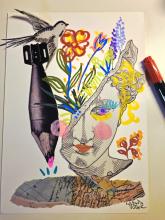 Taller de collage amb flors