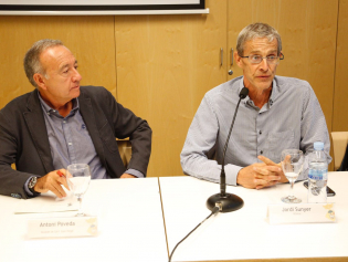 Jordi Sunyer durante la intervención
