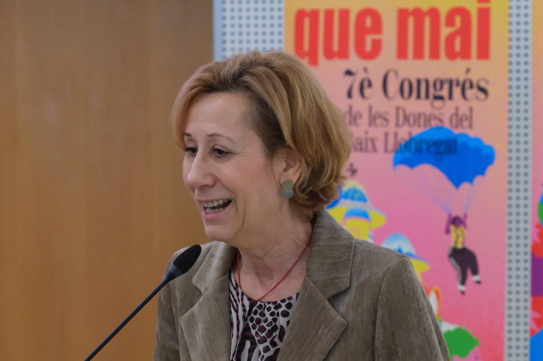 L'alcaldessa de Sant Joan Despí, Belén García, durant la presentació del 7è Congrés de Dones del Baix Llobregat