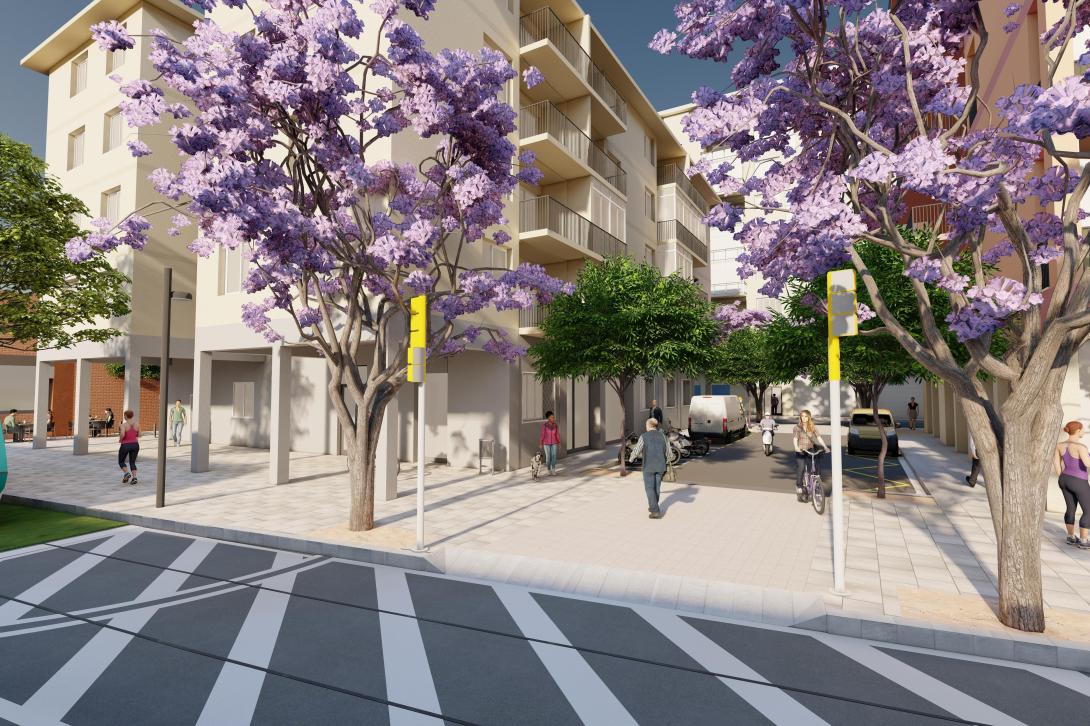 Imatge virtual del projecte de remodelació del sector Grup Sant Pancraç